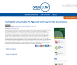 Naming the Unnameable: An Approach to Poetry for New Generations