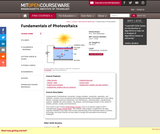 Fundamentals of Photovoltaics, Fall 2013