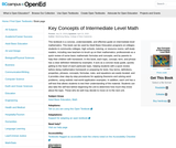 Key Concepts of Intermediate Level Math