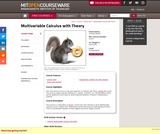 Multivariable Calculus with Theory, Spring 2011