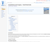 Anaesthesia and Surgery - Small Mammals