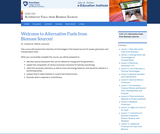 Alternative Fuels from Biomass Sources