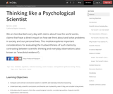Thinking like a Psychological Scientist