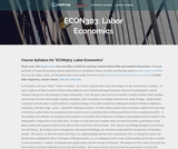 Labor Economics Labor Economics