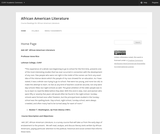 African American Literature: Course Readings for African American Literature