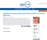 Guidelines for Improving the Effectiveness of Boards of Directors of Nonprofit Organizations