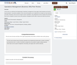 Operations Management (Business 300)-Peer Review