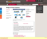 Design of Ocean Systems, Spring 2011