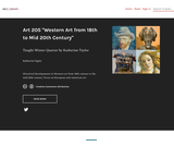 Art 205 "Western Art from 18th to Mid 20th Century"