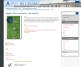 Applied Fluid Mechanics Lab Manual