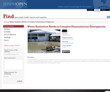 Water and Sanitation Needs in Complex Humanitarian Emergencies