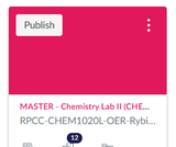 Chemistry Lab II (CHEM 1020L) Canvas Course and Sample Syllabus