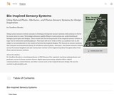 Bio-Inspired Sensory Systems: Using Natural Photo-, Mechano-, and Chemo-Sensory Systems for Design Inspiration
