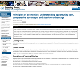 Principles of Economics: Understanding Opportunity Cost, Comparative advantage, and Absolute Advantage Principles of Economics: Understanding Opportunity Cost, Comparative advantage, and Absolute Advantage
