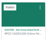 Computer Aided Drafting (CADD 1200) Canvas Course and Sample Syllabus