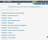 Introductory Astronomy for Undergraduates