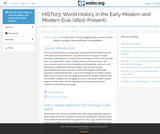 World History in the Early Modern and Modern Eras (1600-Present)