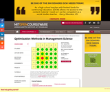 Optimization Methods in Management Science