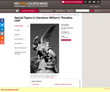 Special Topics in Literature: Milton's "Paradise Lost", January (IAP) 2008