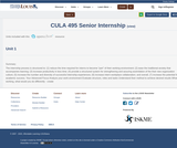 CULA 495 Senior Internship