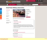 Great Power Military Intervention, Fall 2013