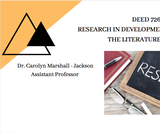 DEED 726 - Research in Dev. Ed/Lit ReviewTextbooks DEED 726 - Research in Dev. Ed/Lit ReviewTextbooks