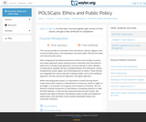 Ethics and Public Policy