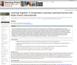 Listening Together: A Cooperative Learning Listening Exercise with Radio France Internationale