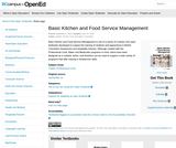 Basic Kitchen and Food Service Management Basic Kitchen and Food Service Management