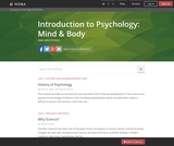 Introduction to Psychology: Mind & Body