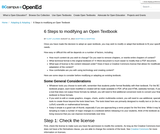 6 Steps to modifying an Open Textbook